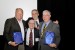 Dr. Nagib Callaos, General Chair, and Dr. Andrés Tremante, Organizing Committee Co-Chair, giving Dr. Matthew Mullarkey an award "In Appreciation for Delivering a Great Keynote Address at a Plenary Session.", and Prof. T. Grandon Gill "In Appreciation for Delivering a Great Plenary Keynote Address and an important workshop on 'Educational Innovation and Entrepreneurship'"